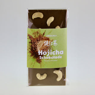 Hojicha-Schokolade mit Cashews