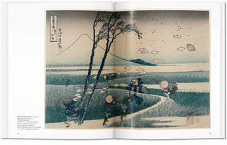 Hokusai Kunstband Doppelseite Landschaft Holzschnitt Japan