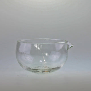 Matchaschale Chawan aus hitzebeständigem Glas mit Ausguss