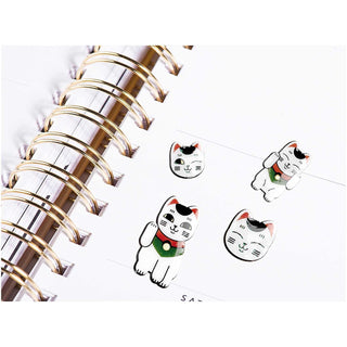 Paper Poetry gel sticker Jardin Japonais waving cats
