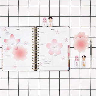 Paper Poetry Sticky Notes Cherry Blossom Pink-White 50 Sheets 80x76mm