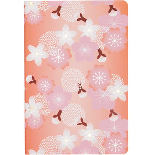 Paper Poetry Notebooks Cherry Blossoms A5 Orange-Blue 2 Pack