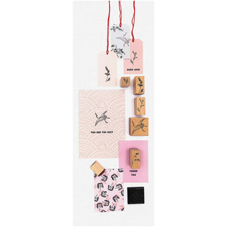 Paper Poetry Stempelset Jardin Japonais Kranich 7-teilig