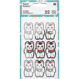 Paper Poetry Sticker Jardin Japonais Katzen 32 Stück