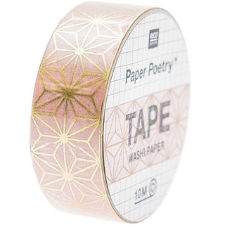 Paper Poetry Washi Tape Grid Design mit geometrischem japanischem Muster auf Verpackung