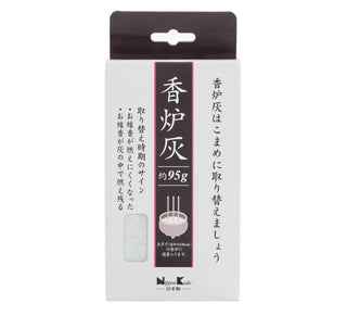 Japanische Räucherasche für Räucherschalen in Originalverpackung, 95 g, traditionelles Zubehör für Räucherstäbchen