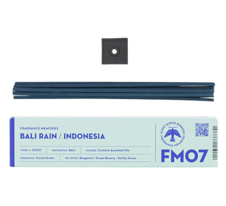 Fragrance Memories Räucherstäbchen Sommerregen auf Bali Set mit 15 Stäbchen und Halter