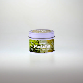 Matcha Honai 30g in weißer Dose vor weißem Hintergrund